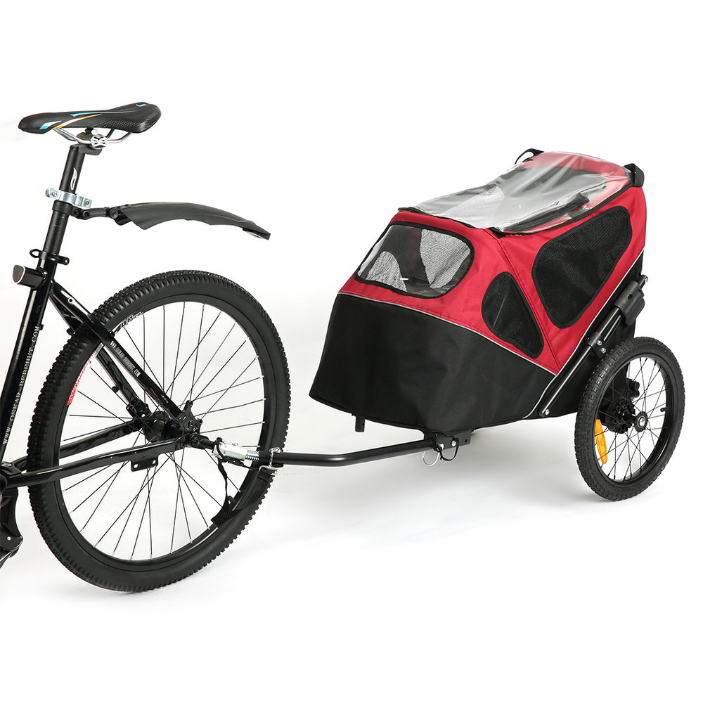 Duvo+ Honden Fietskar 2in1 zwart/rood Duvo+ Honden Fietskar 2in1 zwart/rood