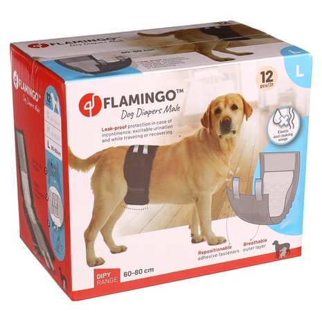 Flamingo Hondenluier Reuen 12 stuks Flamingo Hondenluier Reuen 12 stuks