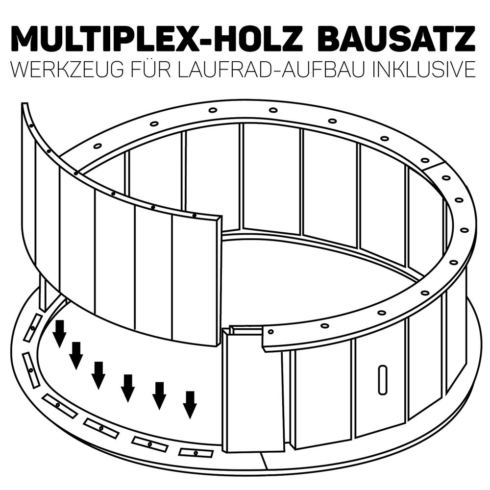 CanadianCat Company Kattenwiel Hout Black Edition CanadianCat Company Kattenwiel Hout Black Edition