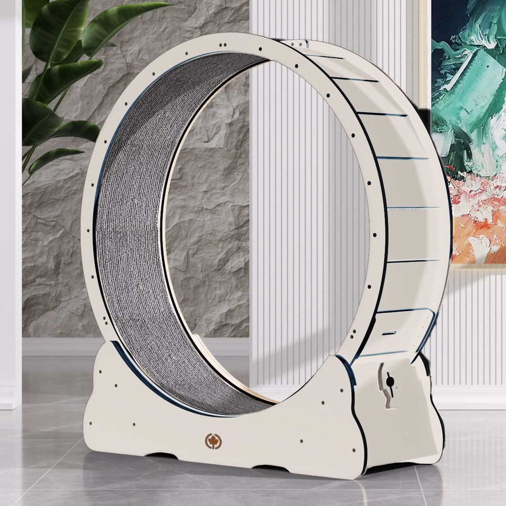 CanadianCat Company Kattenwiel Hout White Edition CanadianCat Company Kattenwiel Hout White Edition