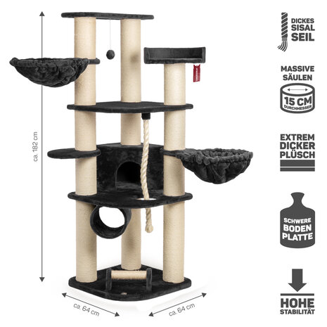 CanadianCat Company Krabpaal Maine Coon Dawson antraciet CanadianCat Company Krabpaal Maine Coon Dawson antraciet