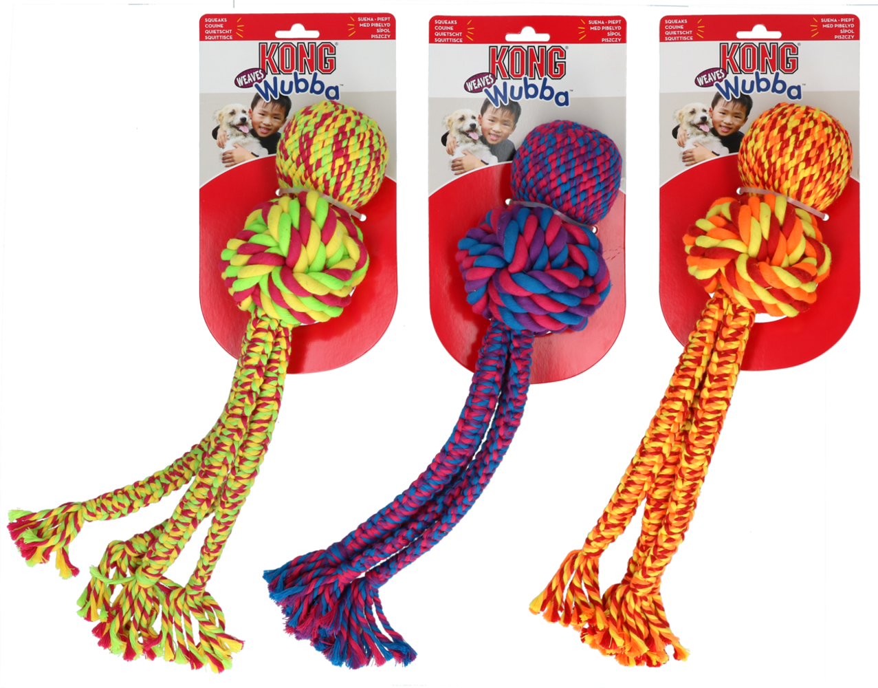 KONG Wubba Weaves met Touw