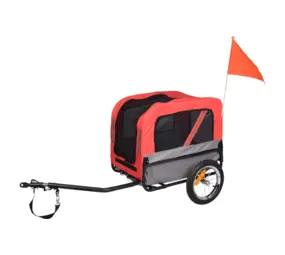 Flamingo Honden Fietskar Romero rood/grijs small Flamingo Honden Fietskar Romero rood/grijs small