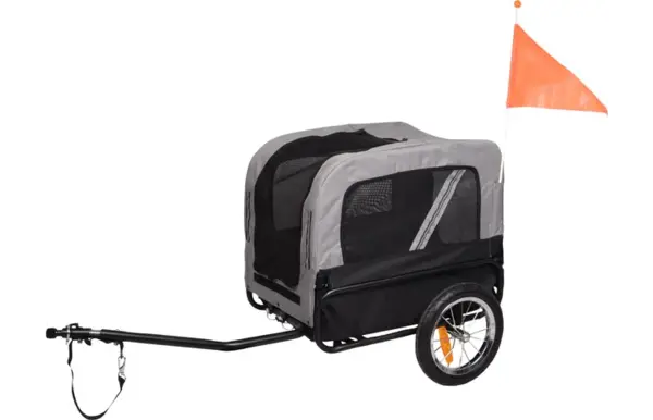 Flamingo Honden Fietskar Romero grijs/zwart