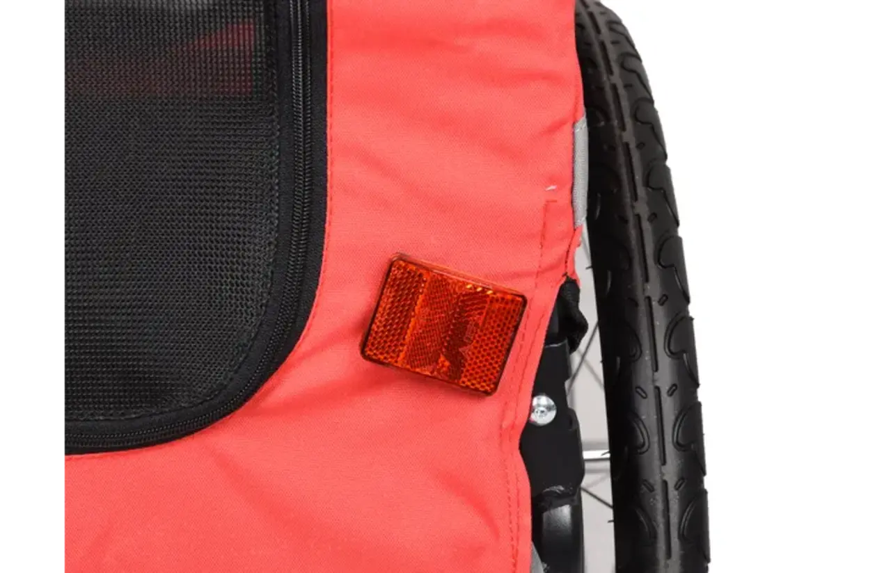 Flamingo Honden Fietskar Juliette rood/grijs large