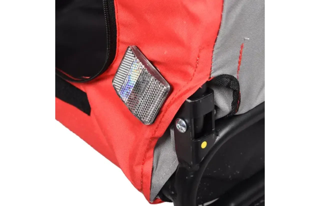 Flamingo Honden Fietskar Juliette rood/grijs large