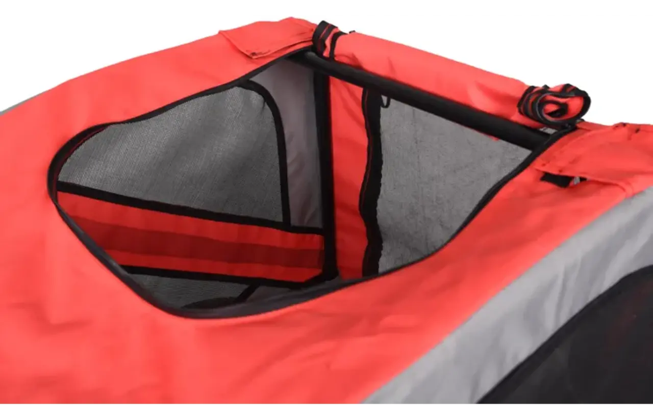 Flamingo Honden Fietskar Juliette rood/grijs large