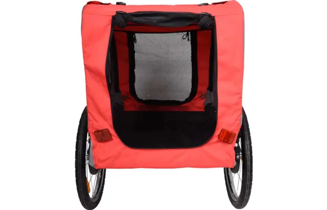 Flamingo Honden Fietskar Juliette rood/grijs large