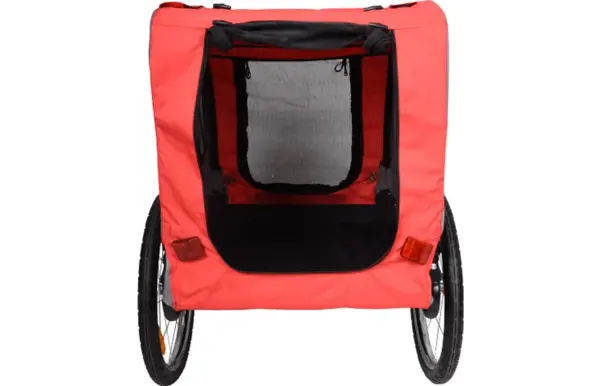 Flamingo Honden Fietskar Juliette rood/grijs large