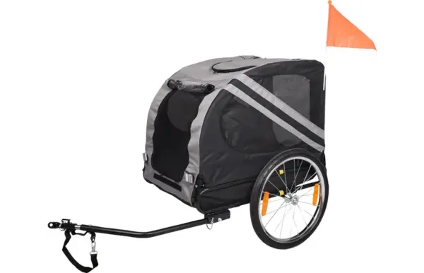 Flamingo Honden Fietskar Juliette grijs/zwart Flamingo Honden Fietskar Juliette grijs/zwart