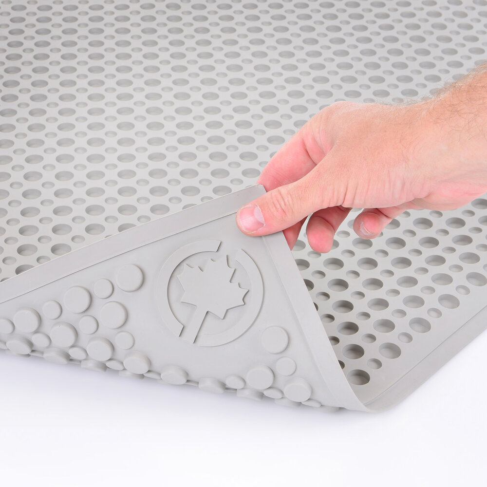 CanadianCat Company Kattenbak Mat Rubber XXL licht grijs CanadianCat Company Kattenbak Mat Rubber XXL licht grijs