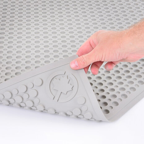 CanadianCat Company Kattenbak Mat Rubber XXL licht grijs CanadianCat Company Kattenbak Mat Rubber XXL licht grijs