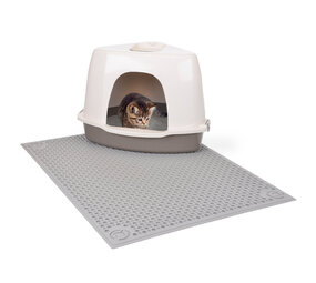 CanadianCat Company Kattenbak Mat Rubber XXL licht grijs CanadianCat Company Kattenbak Mat Rubber XXL licht grijs