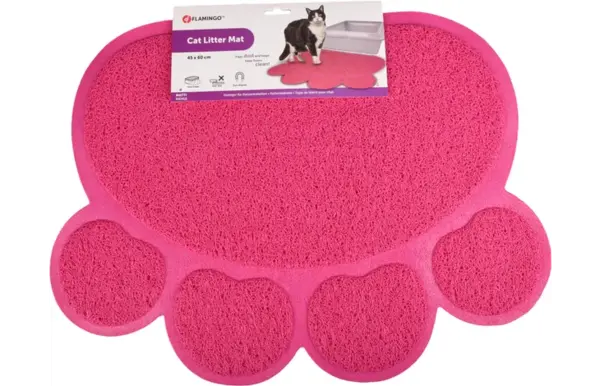 Flamingo Kattenbak mat Paw Pitou roze