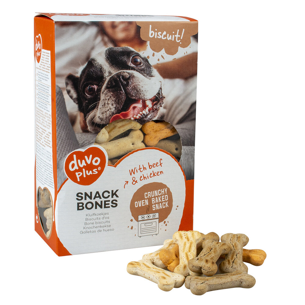 Duvo+ Biscuit Snackkluifjes 500 gram Duvo+ Biscuit Snackkluifjes 500 gram
