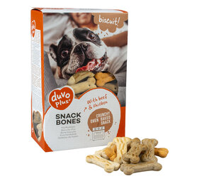 Duvo+ Biscuit Snackkluifjes 500 gram Duvo+ Biscuit Snackkluifjes 500 gram