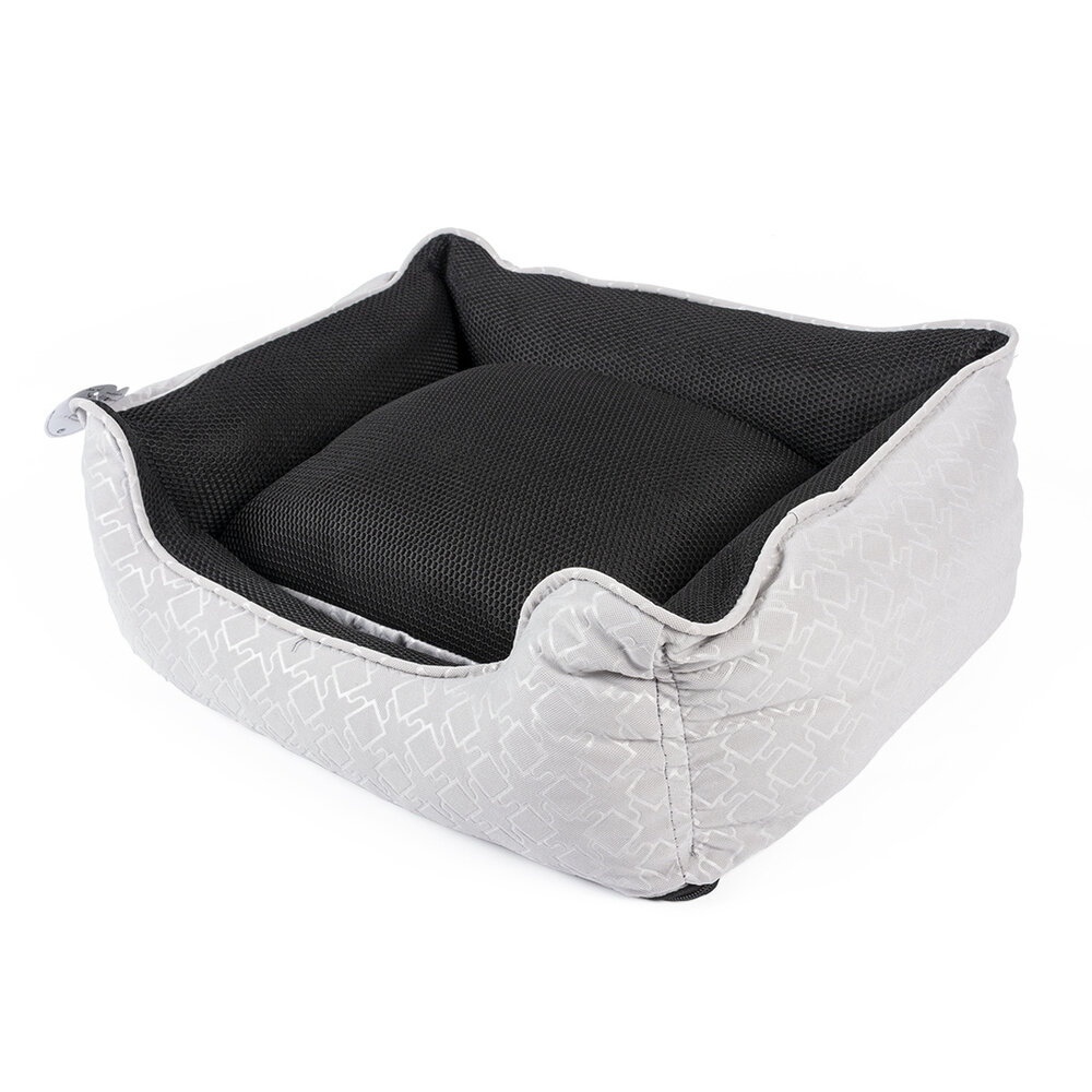 Duvo+ Hondenmand Airmesh zwart/wit