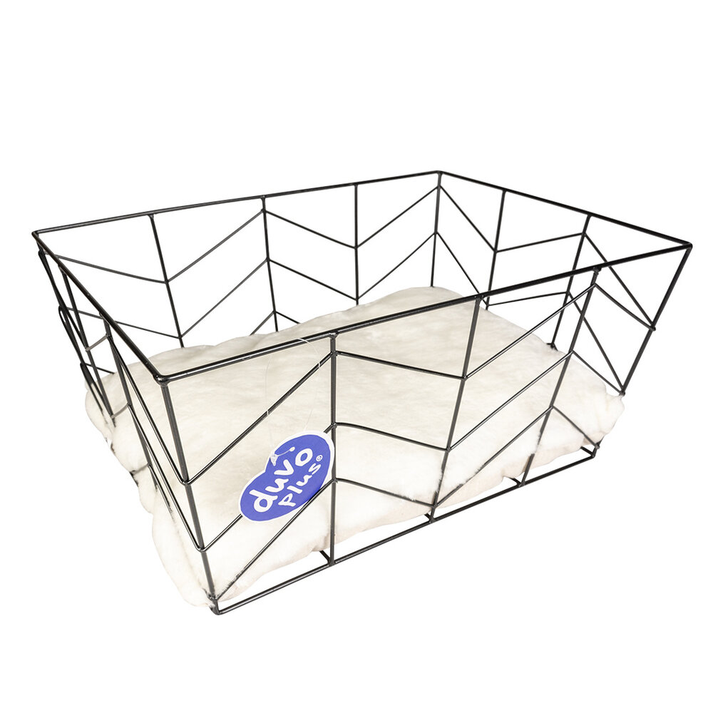 Duvo+ Caviar Metalen Mand Rechthoek zwart