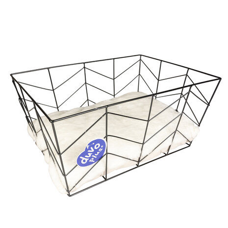 Duvo+ Caviar Metalen Mand Rechthoek zwart