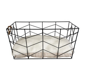 Duvo+ Caviar Metalen Mand Rechthoek zwart