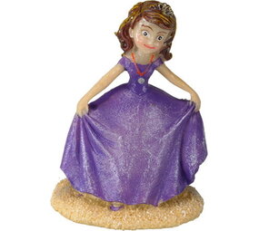 Aqua Della Aquarium Decoratie Princess Paarse Jurk