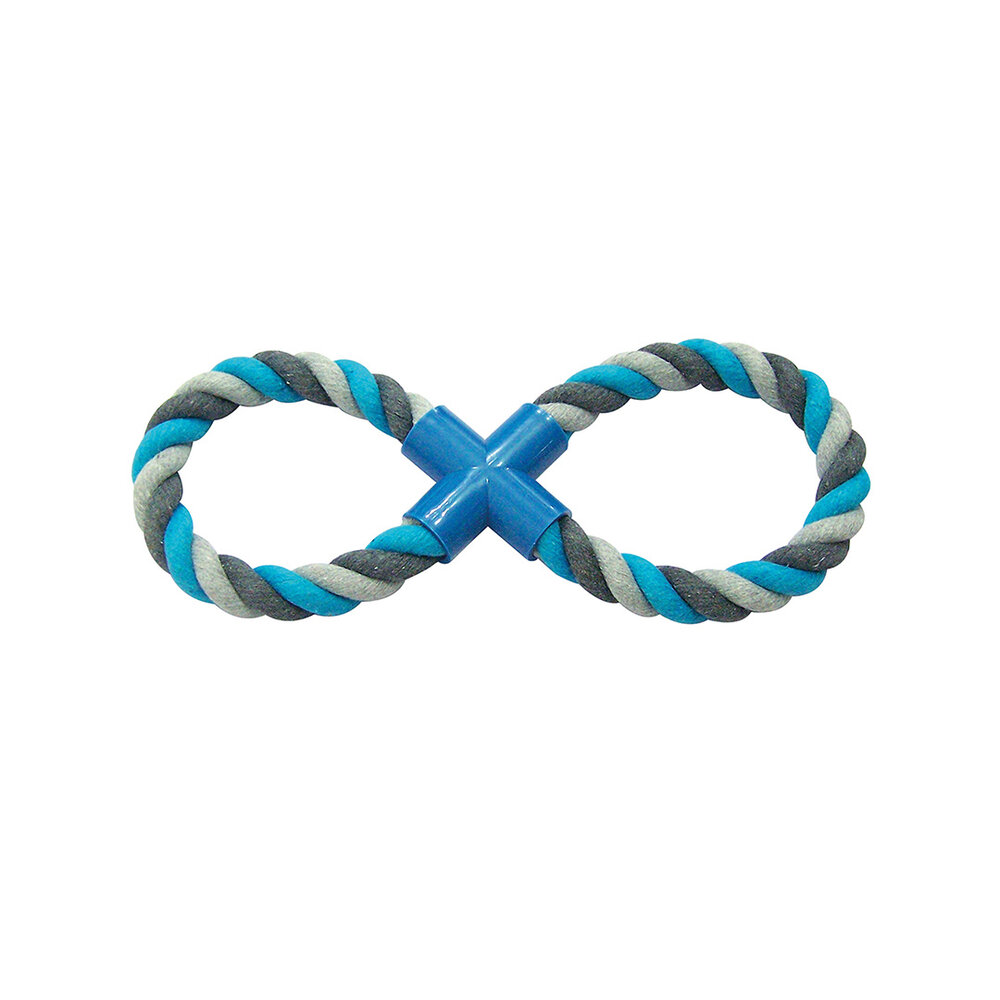 Duvo+ Katoenen 8 Trekring grijs/blauw