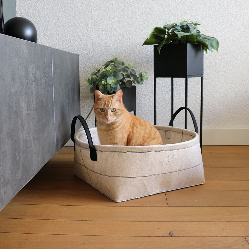 D&D Vilten Kattenmand Monique beige