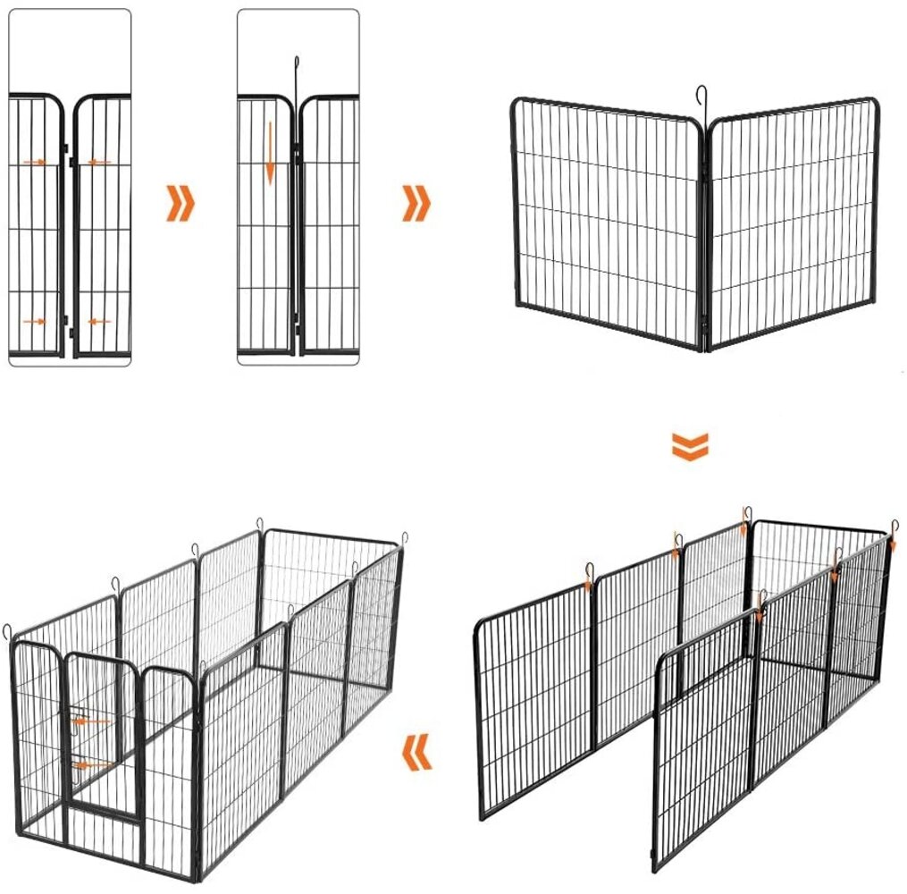 Pets Gifts Puppy & Konijnen Ren 8 panelen 100 x 100 cm