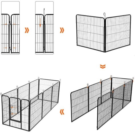 Pets Gifts Puppy & Konijnen Ren 8 panelen 100 x 100 cm