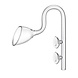 HS Aqua Glazen Uitstroombuis Lily HS Aqua Glazen Uitstroombuis Lily