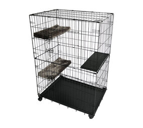 Duvo+ Topline Kattenbench 2 deuren zwart