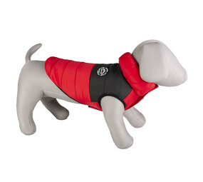 Duvo+ Hondenjas Puffer rood/zwart Duvo+ Hondenjas Puffer rood/zwart