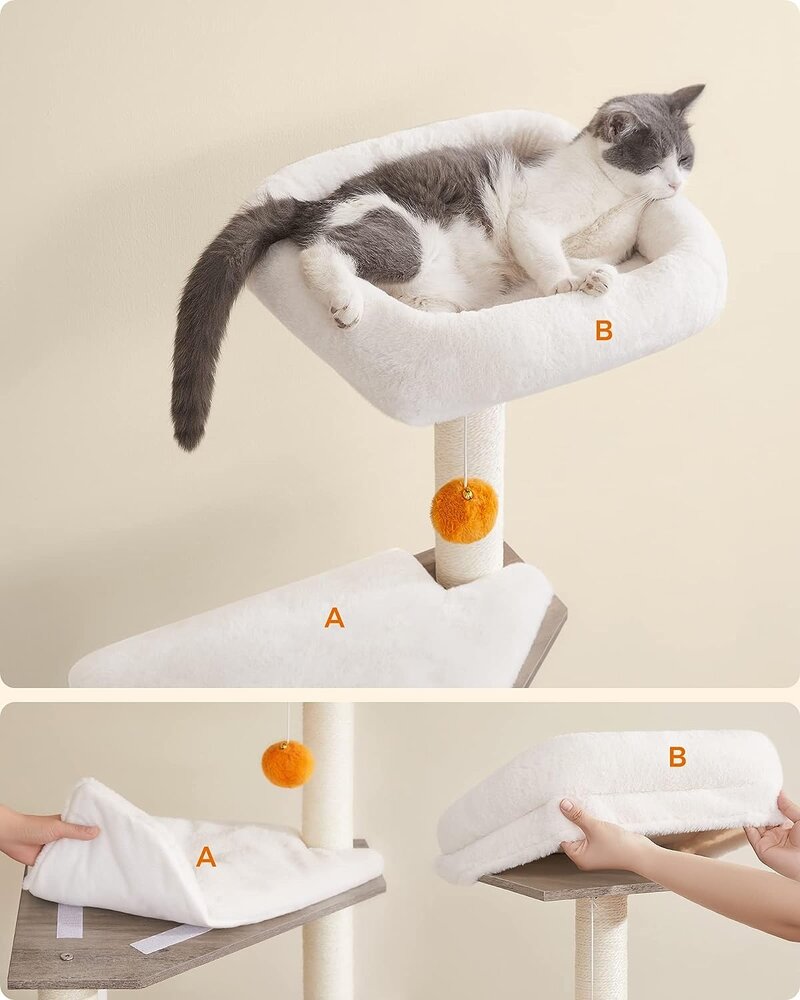 Pets Gifts Krabpaal met Kattenmeubel Ebbs grijs