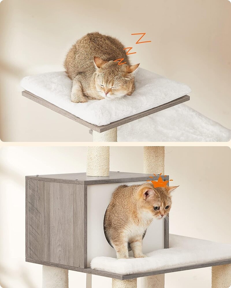 Pets Gifts Houten Krabpaal Oberau grijs