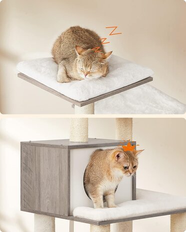 Pets Gifts Houten Krabpaal Oberau grijs