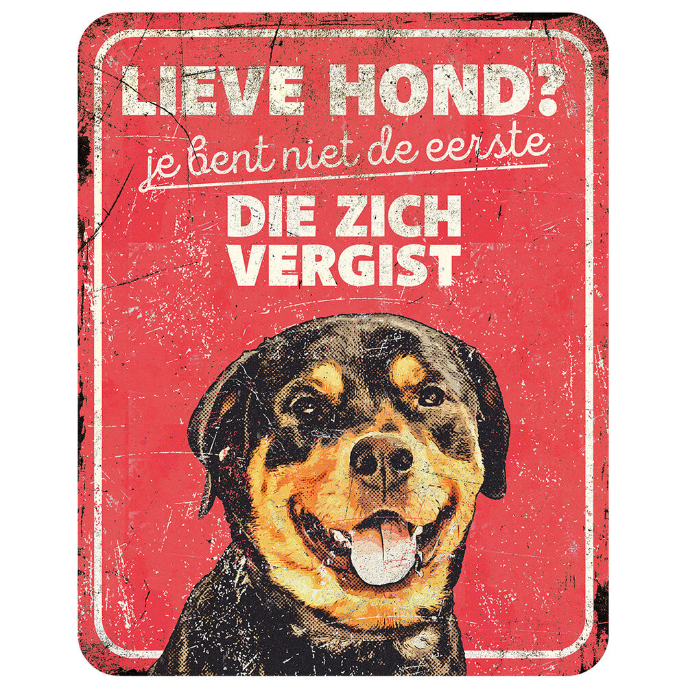 D&D Waakbord Rottweiler rood D&D Waakbord Rottweiler rood