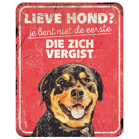 D&D Waakbord Rottweiler rood D&D Waakbord Rottweiler rood