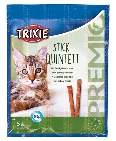 Trixie Premio Stick Quintett met gevogelte en lever Trixie Premio Stick Quintett met gevogelte en lever