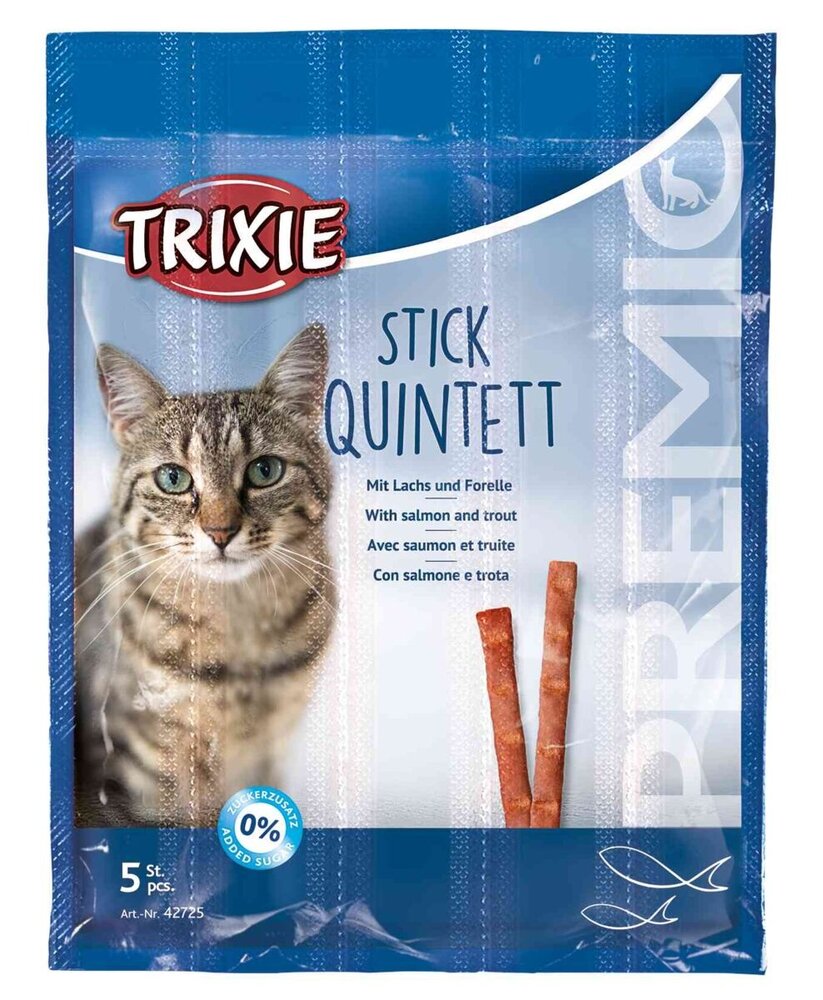 Trixie Premio Stick Quintett met zalm en forel Trixie Premio Stick Quintett met zalm en forel