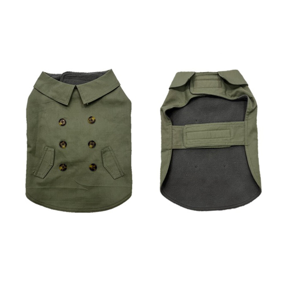 Duvo+ Hondenjas Trench Coat groen Duvo+ Hondenjas Trench Coat groen