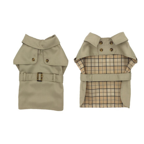 Duvo+ Hondenjas Trench Coat beige Duvo+ Hondenjas Trench Coat beige