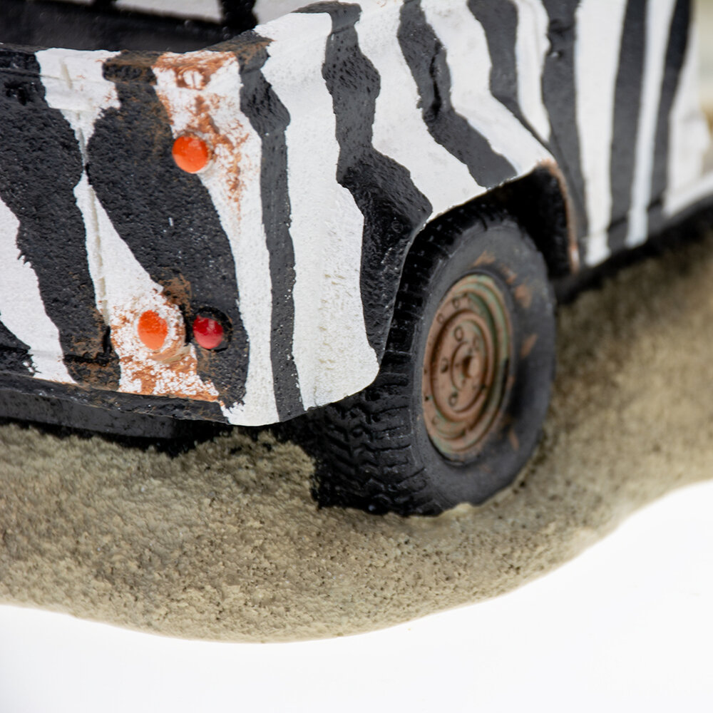 Terra Della Terrarium Decoratie Safari Auto