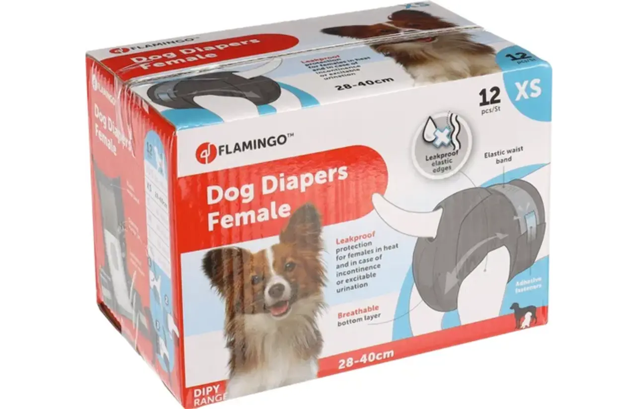 Flamingo Hondenluier Teefjes zwart