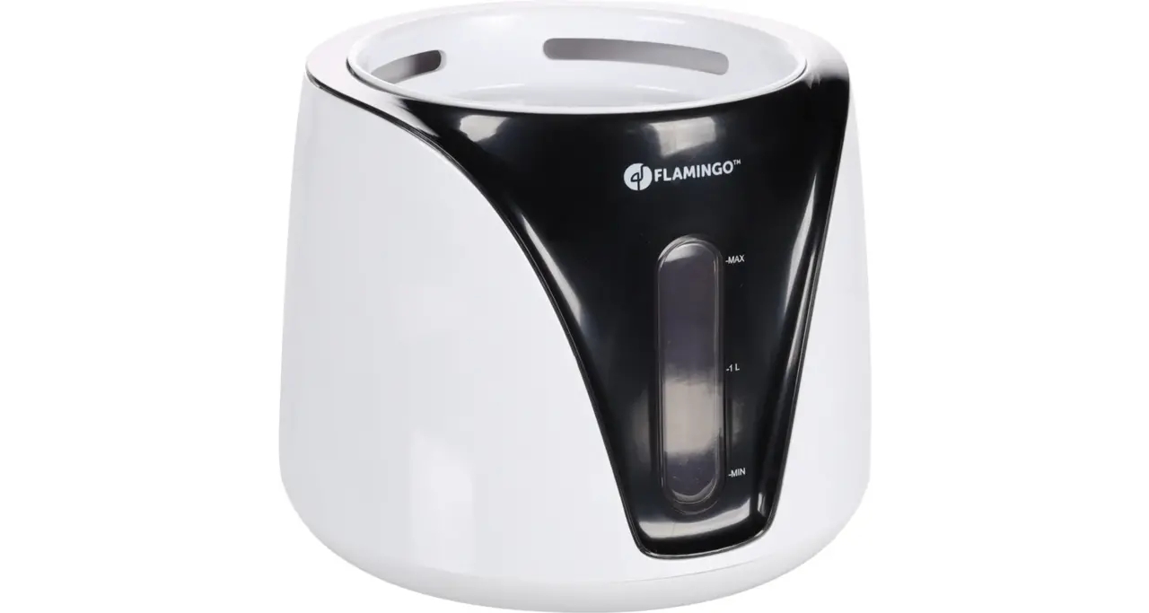 Flamingo Drinkfontein Adriana wit/zwart 2 ltr Flamingo Drinkfontein Adriana wit/zwart 2 ltr