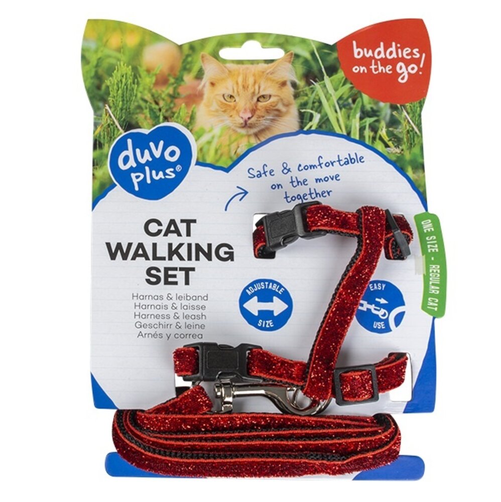 Duvo+ Kattentuig Glitter Rood
