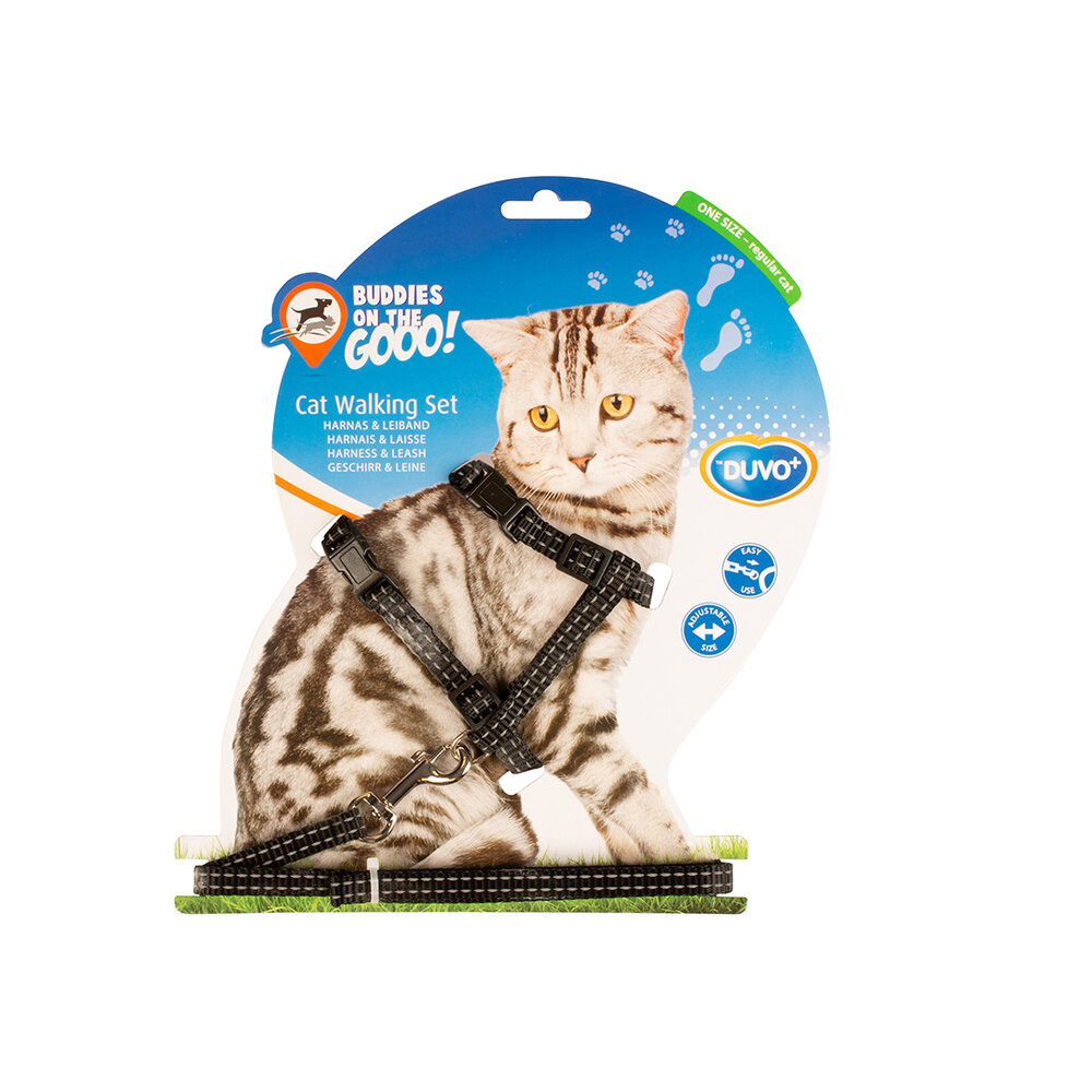 Duvo+ Kattentuig Refelecterend zwart Duvo+ Kattentuig Refelecterend zwart