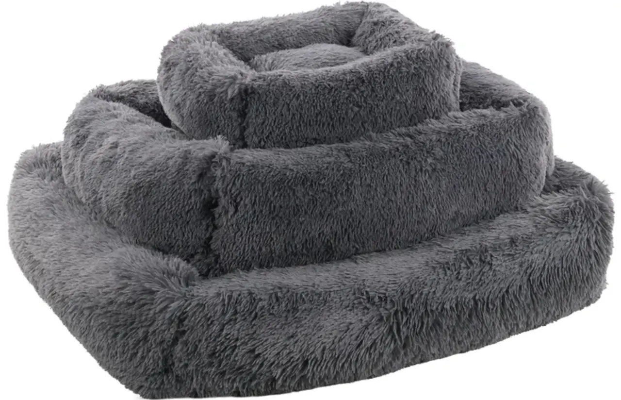 Flamingo Fluffy Hondenmand Krems donkergrijs