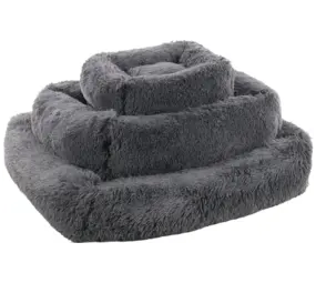 Flamingo Fluffy Hondenmand Krems donkergrijs Flamingo Fluffy Hondenmand Krems donkergrijs