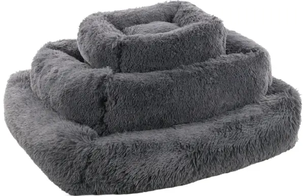 Flamingo Fluffy Hondenmand Krems donkergrijs