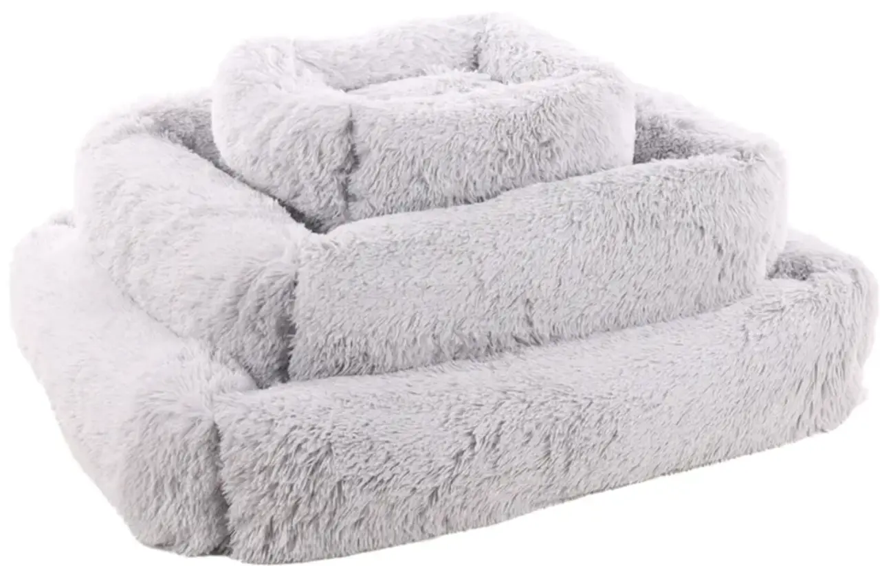 Flamingo Fluffy Hondenmand Krems lichtgrijs